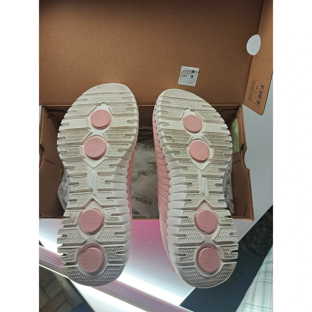 Skechers Goga Mat Shoes Womens 6.5 Go Walk Slip On Pink Casual Low Top SN124043 - Picture 9 of 9